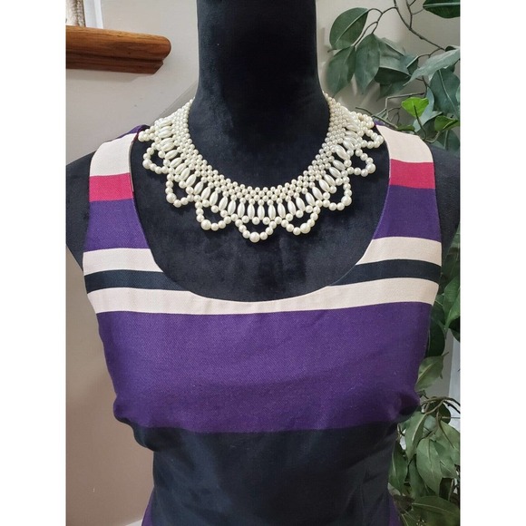 H&M Women's Multicolor Cotton Scoop Neck Sleeveless Casual Knee Length Dress 8 - Picture 2 of 12